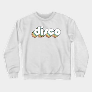 Disco - Retro Rainbow Typography Faded Style Crewneck Sweatshirt